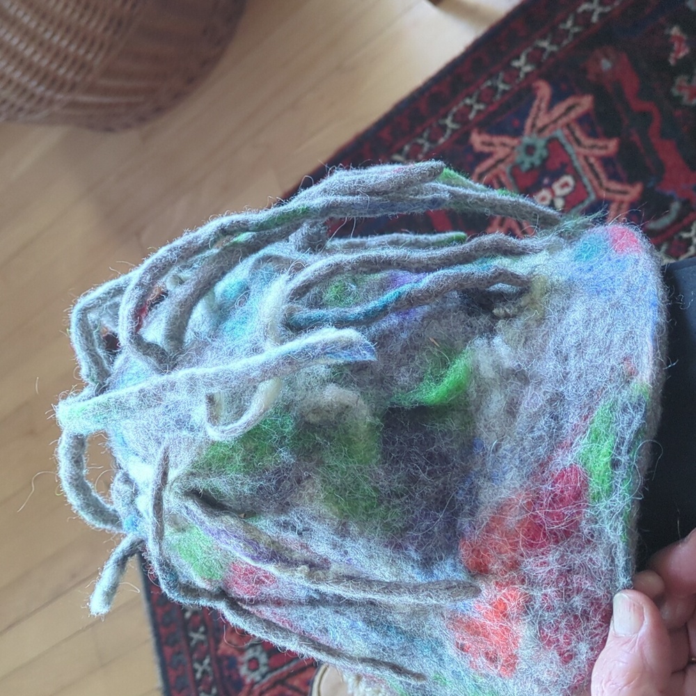 Handmade felt funky whimsical hat